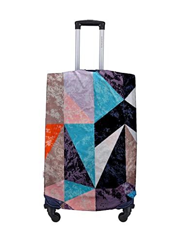 Image of Cortina Abstract Design Travel Suitcase Eco-Friendly Cover | Small | Fits 18-22 Inch Luggage | Polyester-Spandex | 55cm (20 inches) | Luggage Protectors | Anti Scratch /Dust | Pack of 1 | Blue 4