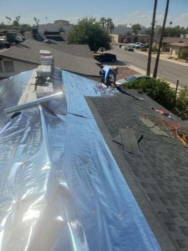 1000SF Textured Blue Deck Roofing Vapor Barrier Crawlspace Insulation