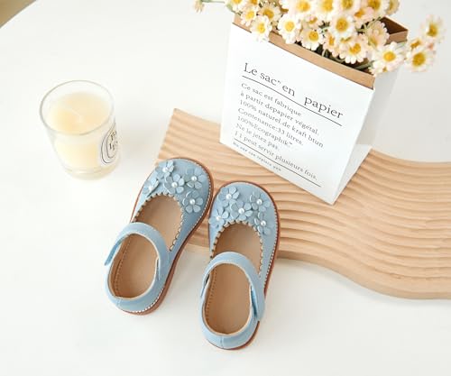 Image of GINFIVE Toddler Girls Dress Shoes Little Kids Flats School Mary Janes Shoes