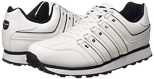 Image of Lakhani Men's Touch 718 White-Navy Running Shoes - 9 UK /India (44 EU) (Touch 718)