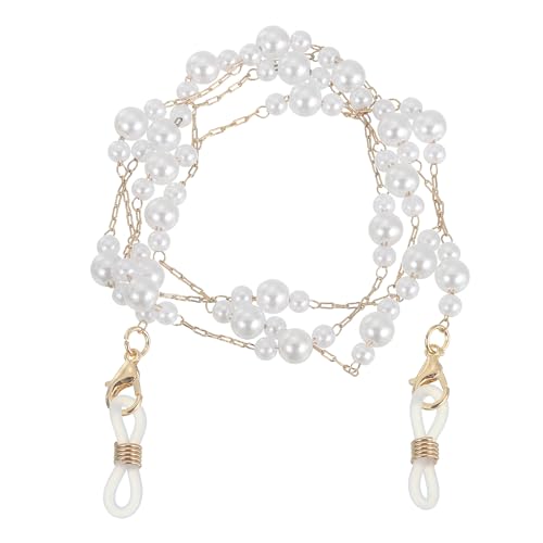 Image of uxcell Beads Eyeglass Chain, Pearl Glasses Strap Eyewear Retainer Chain Around Neck Sunglass Holder for Girls Women