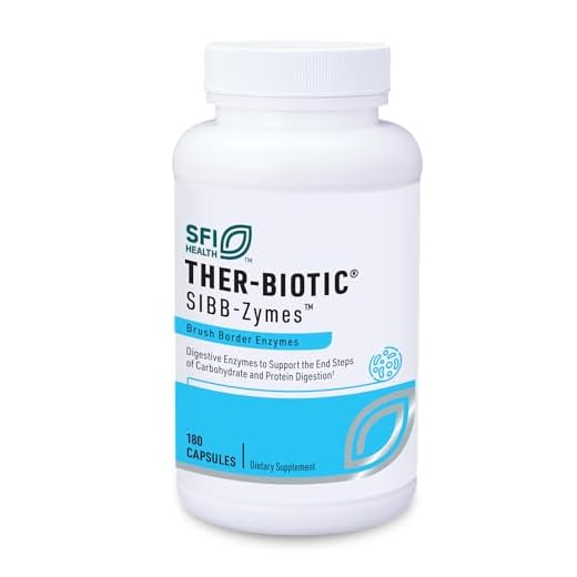 Klaire Labs Sibb-Zymes Brush Border Digestive Enzymes for Digestion - Peptidase/ Protease Enzymes Complex - Supports Optimal Carb & Protein Digestion - Gluten Free (180 Capsules)