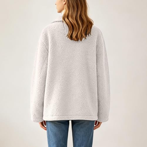Sherpa Fleece Jacket Women Casual Faux Shearling Oversized Jacket - image 4