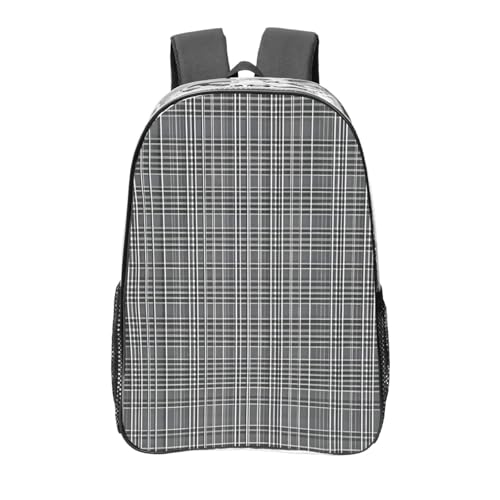 Sac à dos transparent idéal pour le travail et le sport décontracté avec motif à carreaux