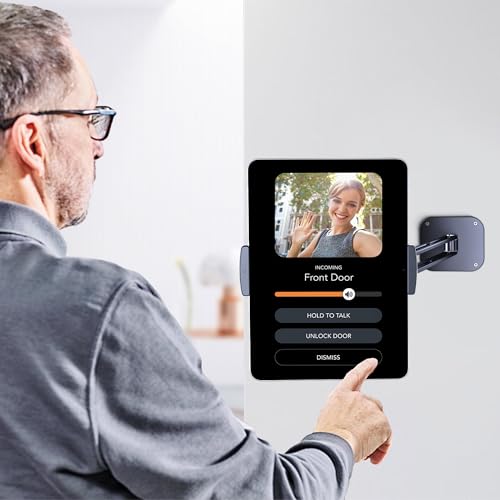 Support mural pour tablette version étendue bras articulé orientable