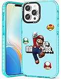 Coralogo for iPhone 13 Pro Max Case Cute Cartoon Malio Japanese Game Character Funny Cover Red Mushroom Designer Cool Fun Men Teens Boys Bumper Phone Cases Clear Design for iPhone 13 Promax 6.7'