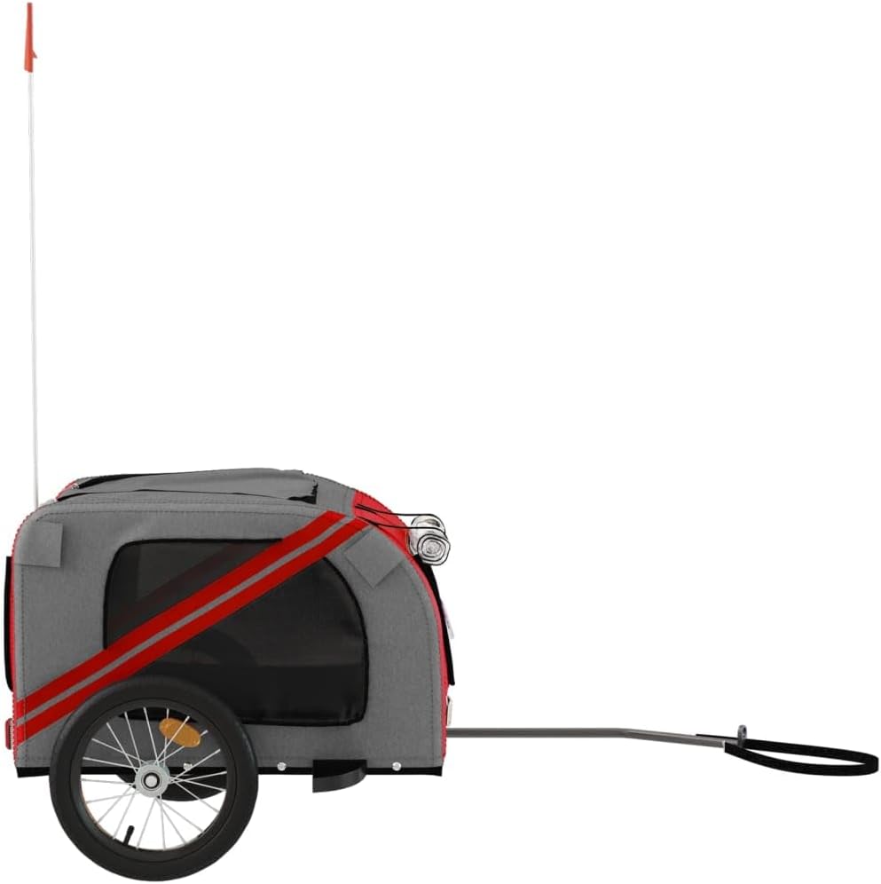 Pet Bike Trailer Dog Cargo Bicycle Stroller Oxford Fabric and Iron vidaXL vidaXL