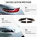 ABS Black Rear Tail Light Lens Taillight Kit Compatible with BMW X4 G02 X4 M 2019-2025 Car Exterior Taillight Protection Cover Accessories