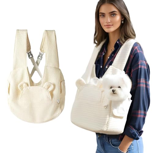 Tianher Borsa per Cani Traspirante,Zaino per Trasporto Cani Regolabile Trasportino per Cani di Piccola Borsa da Viaggio per cani e gatti di piccola taglia