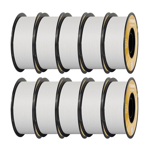 Image of Kingroon Matte PLA Filament 1.75mm 3D Printer Filament Matte Filament 10kg Dimensional Accuracy + /- 0.02 mm (10 Rolls White)