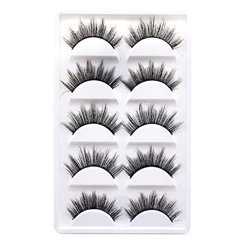 5 Pairs Long Thick Makeup False Eyelashes Fake Eye Lash Extension Handmade Soft