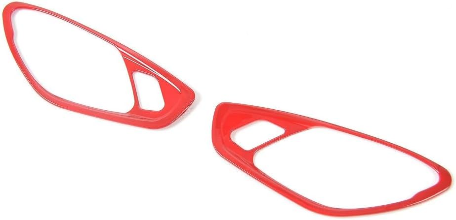 ABS Red Inner Door Handle Cover Trim Frame 6th Gen 2pc/Set Left Right Interior HuaMao20190355