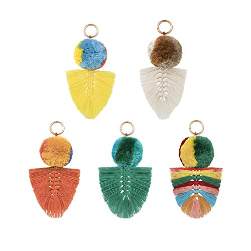 Borlas con flecos de bricolaje hechas de algodon premium para bolsos decorativos 3