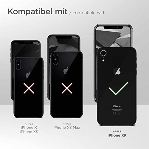 Coque iPhone XR ONEFLOW en silicone transparent avec protection photo noire