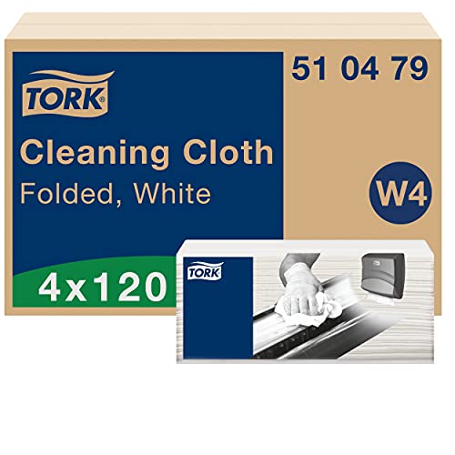 Tork Chiffon de Nettoyage W4 Blanc Textile Non-Tissé Réf 510479