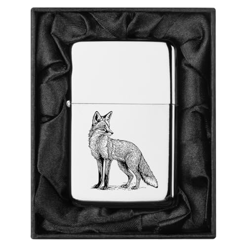 Encendedor en caja de regalo negra con forro de seda miniatura 1