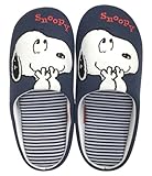 [スヌーピー] かわいい 履き心地 歩きやすい [ニッポンスリッパ] おしゃれ [キャラクター] ネイビー 紺 24cm 231647 スリッパ ルームシューズ 拖鞋 室内 来客用 にも