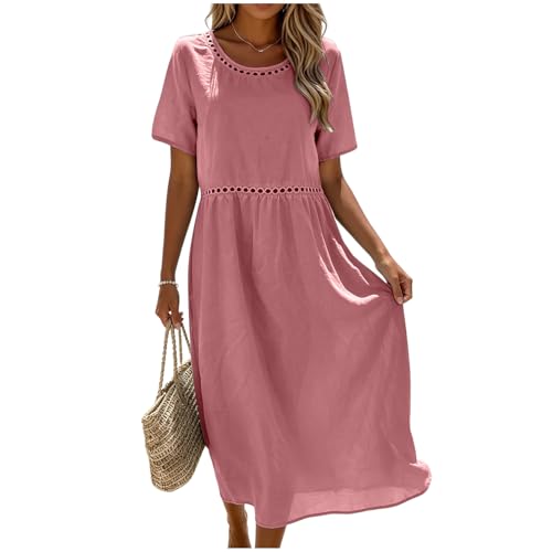 Robe décontractée grande taille longue et légère col V