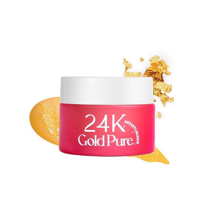 24K Gold Pure Moisturiser, With Real Gold Extracts,Soft and Soothing Skin,Instant Radiating Glow Suitable for All Skin Types, Paraben & Chemical Free -50 gm : Beauty & Personal Care