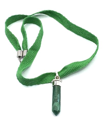 Collier ras du cou en malachite et argent de 43 cm pour femme