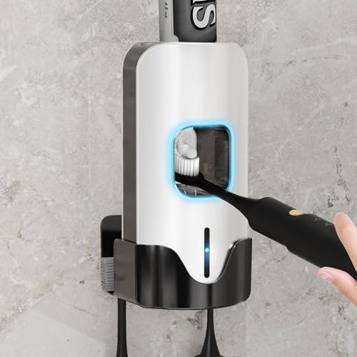 Tucao DDYGQ-WHITE Toothpaste Dispenser, Smart Automatic Toothpaste Dispenser Wall Mounted cover