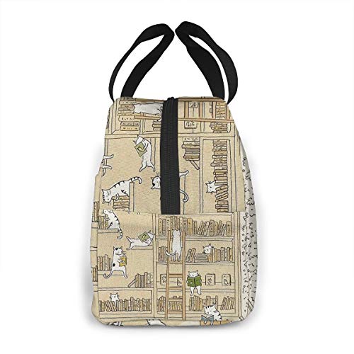 Antspuent SIBALIU486-120445085 Christmas Thanksgiving Book Cat Lunch Bag thumb #2