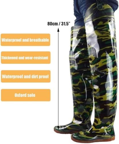 Botas de pesca a la cadera de 80cm para evitar filtraciones en lodo y lluvia 7