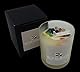 Handgefertigte 7 Chakra Edelstein Englische Birne & Freesia Duftkerze 220 g Sojawachs im Glas | Harmonie Liebe Meditation