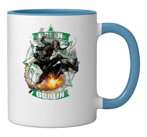 Taza cerámica Marvel Green Goblin Glider Pumpkin Bomb azul/blanca miniatura 2