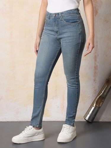 Image of High Star Women Skinny Fit Jeans Blue