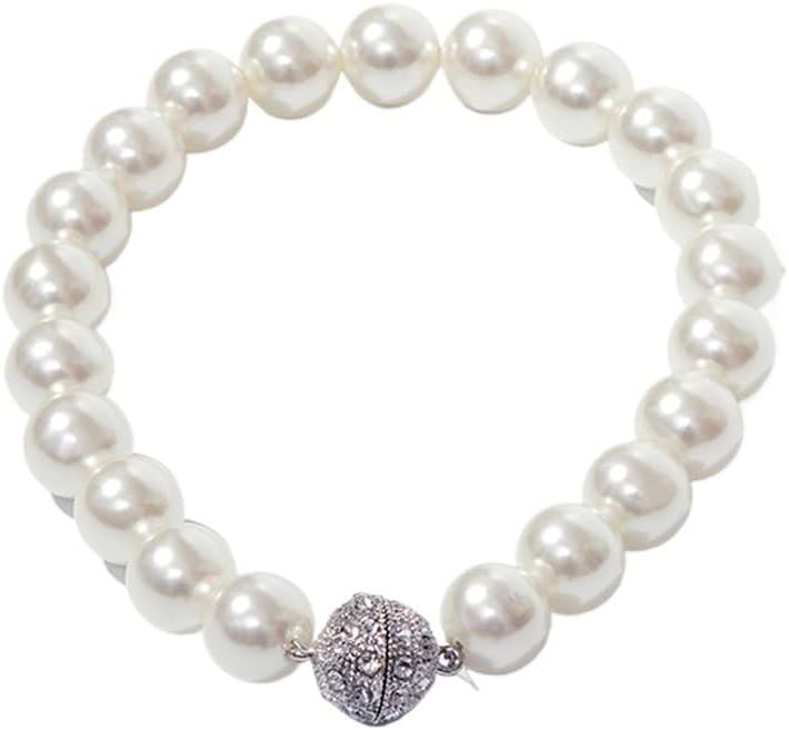 DJGACSI パールマグネット付きカーテンバックルタイ カーテンロープ付きパンチングなしタイ(35cm)