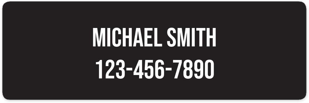 Personalized Golf Club Name Labels / 30 Custom Black with White Text Sheeted Stickers / 0.75" x 2.25" Customized Name Labels for Sports Equipment
