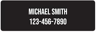 Personalized Golf Club Name Labels / 30 Custom Black with White Text Sheeted Stickers / 0.75" x 2.25" Customized Name Labels for Sports Equipment