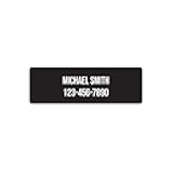Personalized Golf Club Name Labels / 30 Custom Black with White Text Sheeted Stickers / 0.75