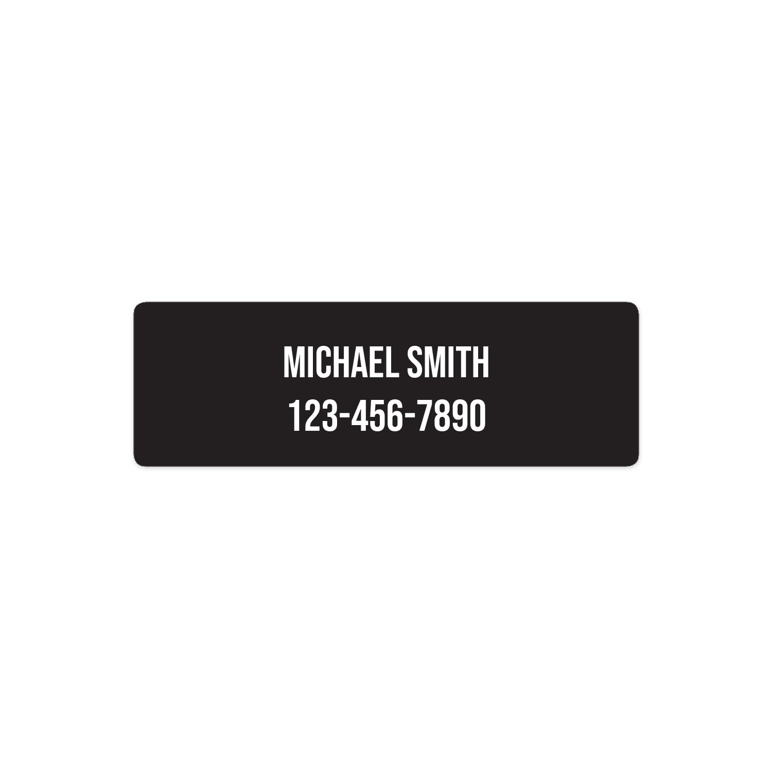 Personalized Golf Club Name Labels / 30 Custom Black with White Text Sheeted Stickers / 0.75" x 2.25" Customized Name Labels for Sports Equipment