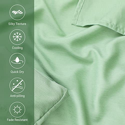Mooreeke Bamboo_ Sheets King Size, Sage Green Cooling Sheets, Fitted Sheets With Deep Pocket, 4 Pieces King Sheet And Pillowcase Set #TOP2