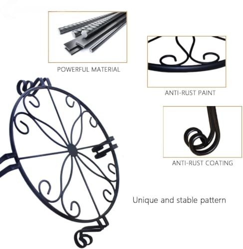 Image of Kundi Iron Plant Stand | Rust-Proof Flower Pot Holder for Indoor & Outdoor Use | Strong Metal Gamla Stand