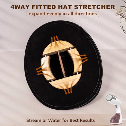 Image of Hat Stretcher 4 Way, Hat Stretcher for Fitted Hats Size 6 7 /8 to 8 1 /2, Hat Jack Stretcher, Heavy Duty of Hat Extender