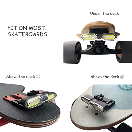 IWONDER V3.0 Skateboard Lights Longboard USB Rechargeable Lights Super Bright Led Electric Skateboard Light Accessory Outdoor Waterproof Flashing Safety Skateboard Rear Lights - Thumbnail 3