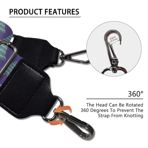 Image of TODIYADDU Colorful Mushrooms Handbag Strap with Cute Pattern Handbag Straps Long Strap Purse Wide Shoulder Strap Fit for Wallet Photography Enthusiast for Valentine's Day Travel Fit for Canvas Bag