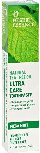 Desert Essence Toothpaste - Tea Tree U/Care Mint - 6.25 Oz