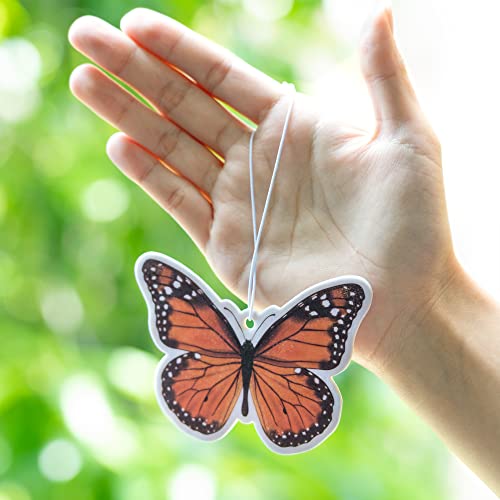 8Pcs Butterfly Flower Fairy Aesthetic Car Air Fresheners Incense Chips Scented Ornament, Car Rearview Mirror Pendant, 8 Styles And 6 Scents Hanging Ornament Vent Decoration Aromatic For Happy Mother's Day #TOP3