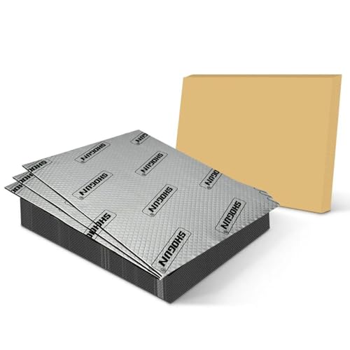 AUSWAY Butyl Sound Deadener Insulation Car Deadening Mat Automotive Shock Proofing Audio Noise Shield Truck SUV Vibration Dampening Rubber 2.7mm 4 SQM 20PCS