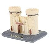 BESPORTBLE Figura de Resina Miniatura Castillo de Badajoz para Jardín Decoración Micro Paisaje Detalle Realista Adecuado para Mesas de Arena Terrarios y Jardines de Hadas