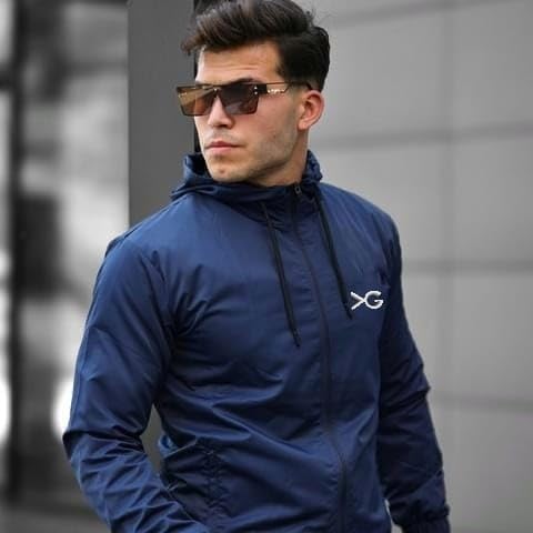 Image of YUNG GUN Men's & Boy's Full Sleeves Windcheaters For Winter Wear Zipper Jacket With Cap Windcheaters