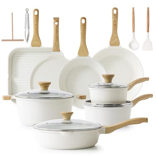 SENSARTE Nonstick Ceramic Cookware Set, 23 PCS...