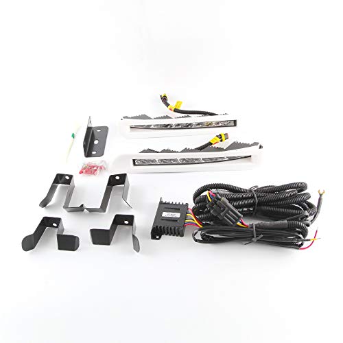 DRL para LX570 2013-2015 con luz diurna LED y marco blanco de alta resistencia 6000K