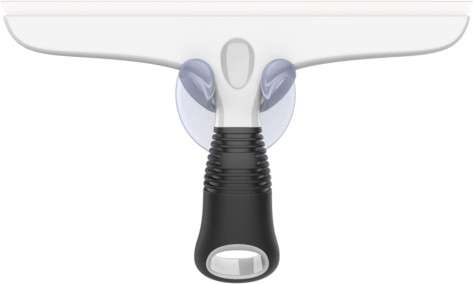 MR.SIGA Multi-Purpose Silicon Squeegee for Window, Glass, Shower Door, Car Windshield, Heavy Duty Window Scrubber, Includes Suction Hook, 10 inch, White & Black, 1 Pack