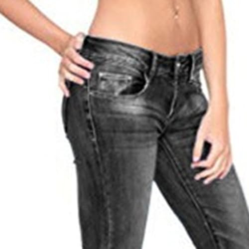 Women's Slim Fit Stretch Comfort Tapered Jeans Vintage Low Rise Casual Denim Pants Solid Outdoor Jeans Trouser2