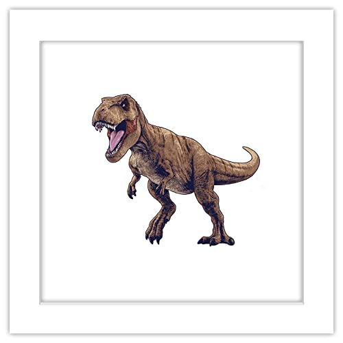 Poster T. Rex Jurassic World Encadré pour Chambre Enfant et Fan de Dinosaures